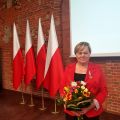 Radna Powiatu Łódzkiego Wschodniego z medalem i kwiatami