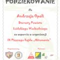 Podziękowania dla Starosty Łódzkiego Wschodniego