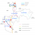 Mapa szlaków pieszych w Powiecie Łódzkim Wschodnim