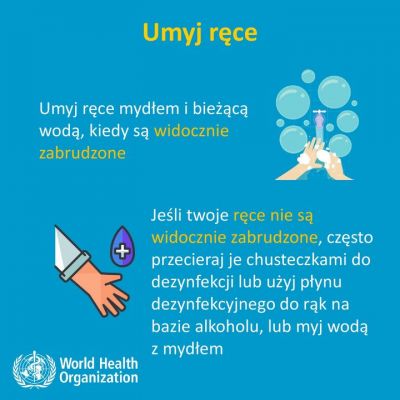 Informacja jak myć ręce