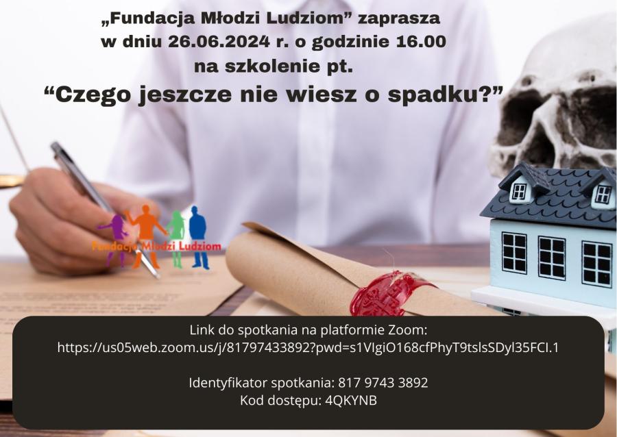 Szkolenie online "Czego jeszcze nie wiesz o spadku?"