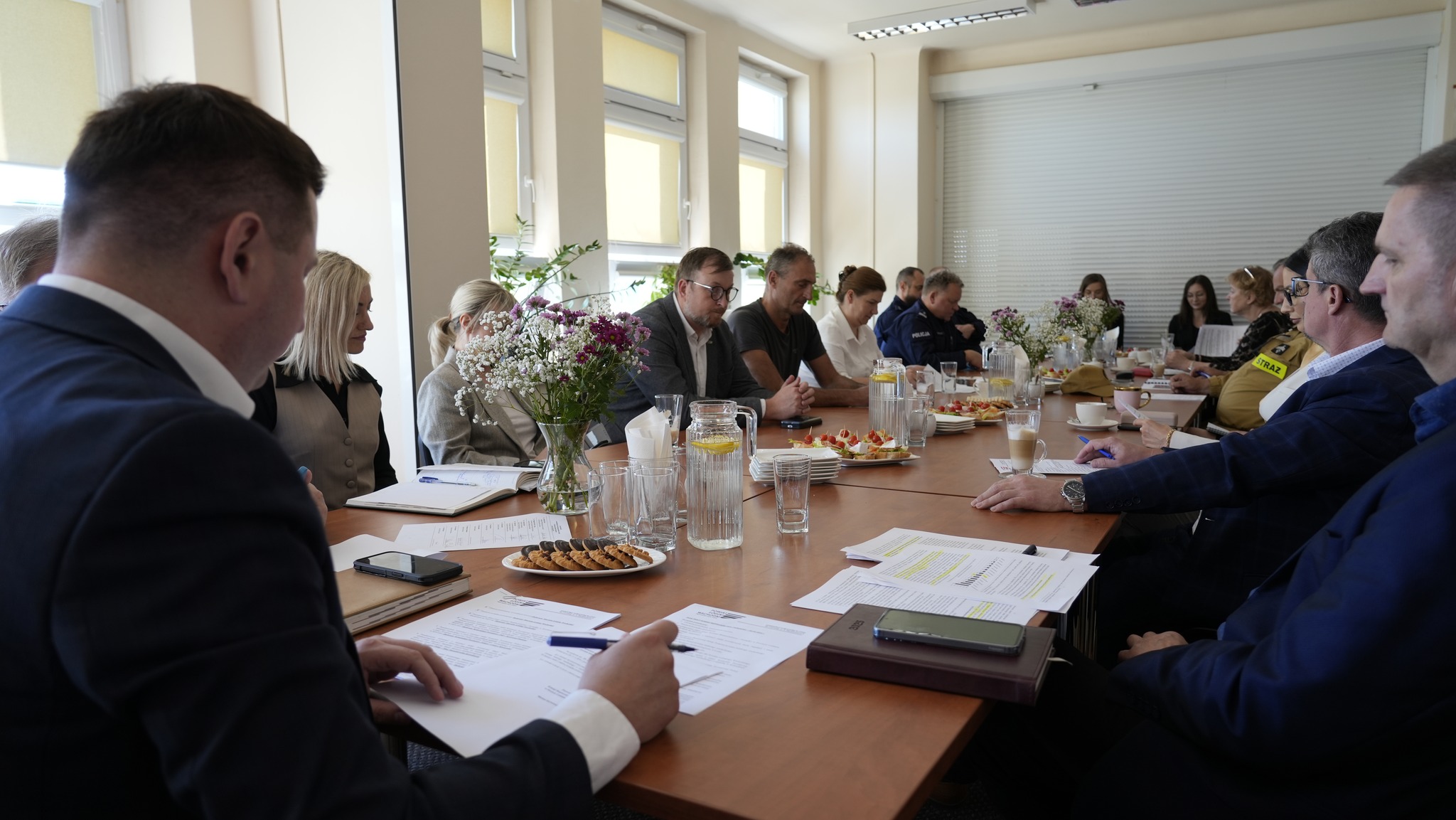 Posiedzenie Komisji Bezpieczeństwa i Porządku w Powiecie Łódzkim Wschodnim