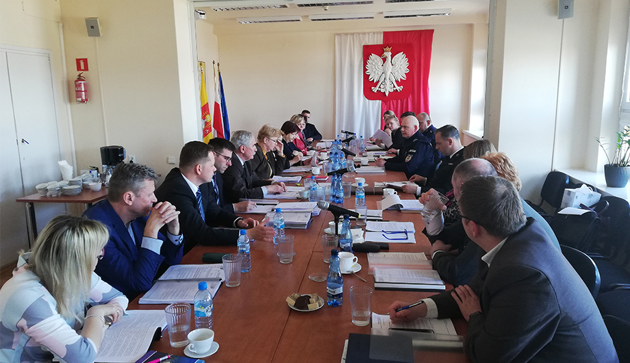 Posiedzenie Komisji Bezpieczeństwa i Porządku w Powiecie Łódzkim Wschodnim