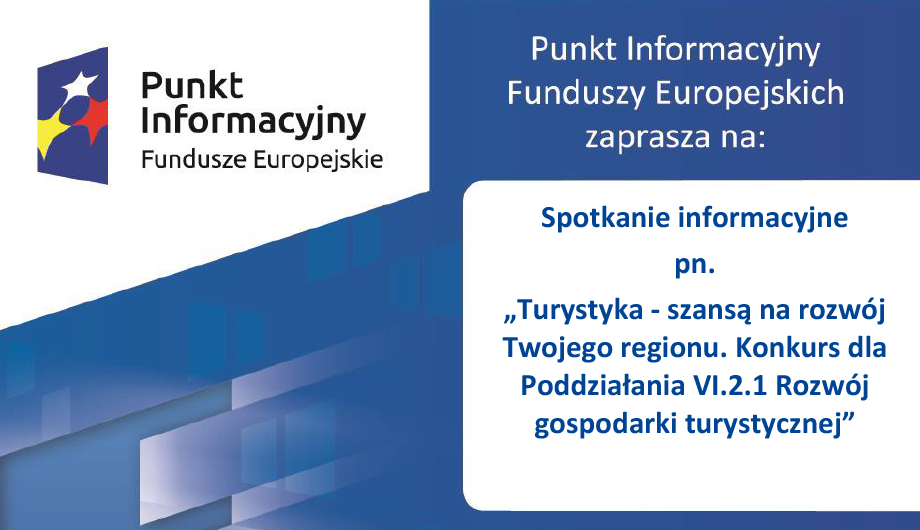 Bezpłatne spotkanie informacyjne "Turystyka - szansą na rozwój Twojego regionu"